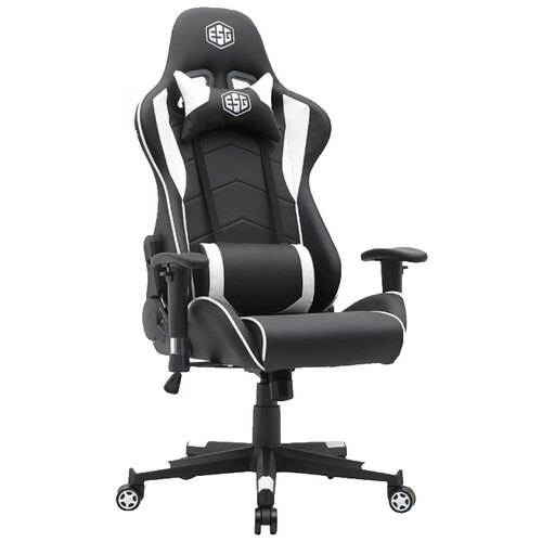 фото Компьютерное кресло e-sport gear esg-202 игровое, обивка: искусственная кожа, цвет: black/white