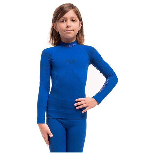 фото Термобелье для девочек brubeck футболка с длинным рукавом thermo кобальтовая 152-158