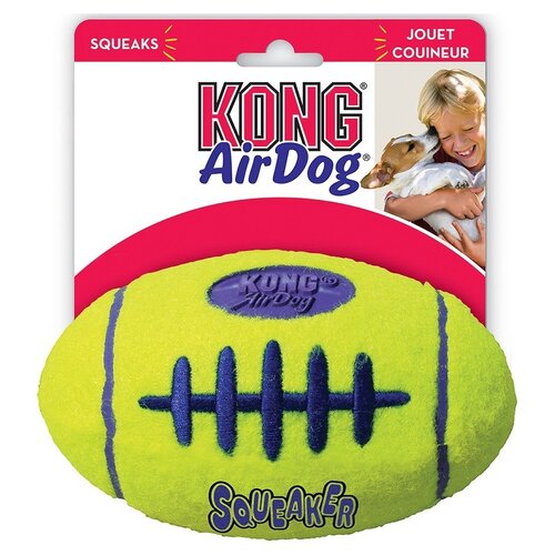 фото Мячик для собак kong рэгби air (asfb1) желтый