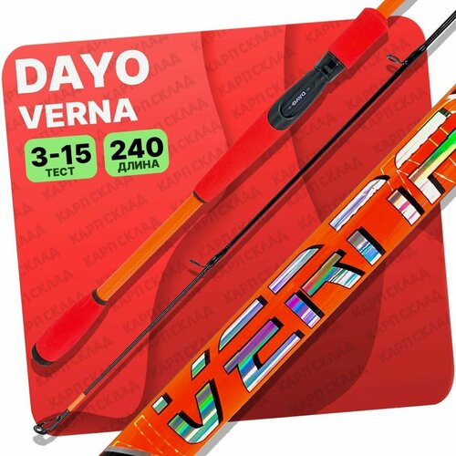 фото Спиннинг dayo verna штекерный c.w. fast 3-15 гр, 240 см