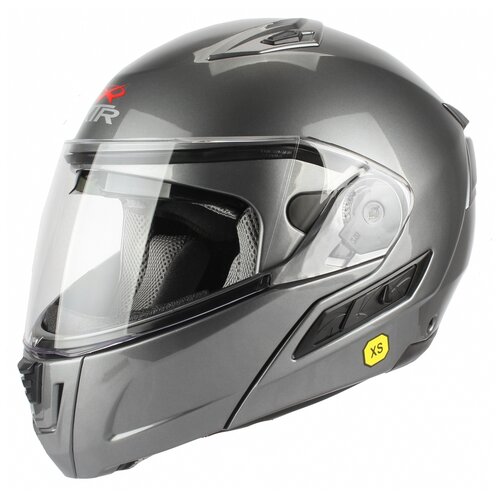 фото Шлем модуляр xtr mode1, глянец, серый, размер s