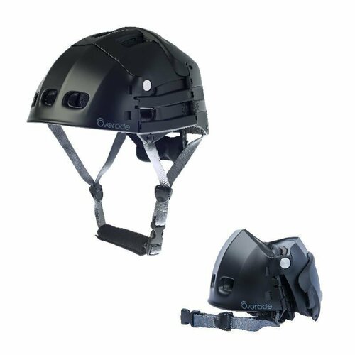фото Велошлем складной overade plixi fit, защитный шлем, черный, размер l/xl