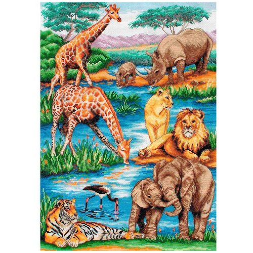 фото 5678000-01212 набор для вышивания maia 'животные африки' 29*42 см