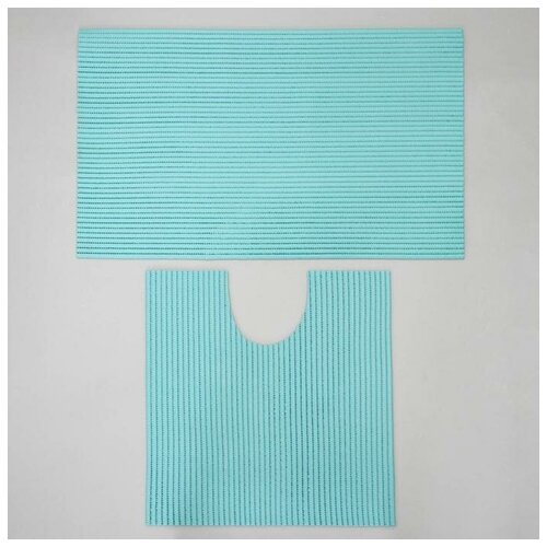 фото Набор ковриков для ванны и туалета "моно голубой", 2 шт: 50x50, 50x80 см вилина