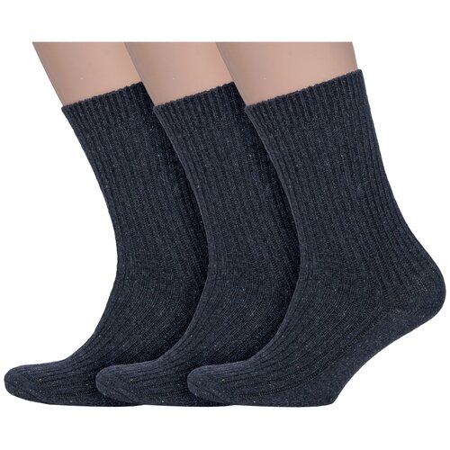 фото Мужские носки hobby line, 3 пары, размер 39-44, серый