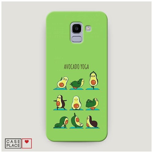 фото Чехол пластиковый samsung galaxy j6 2018 авокадо йога case place