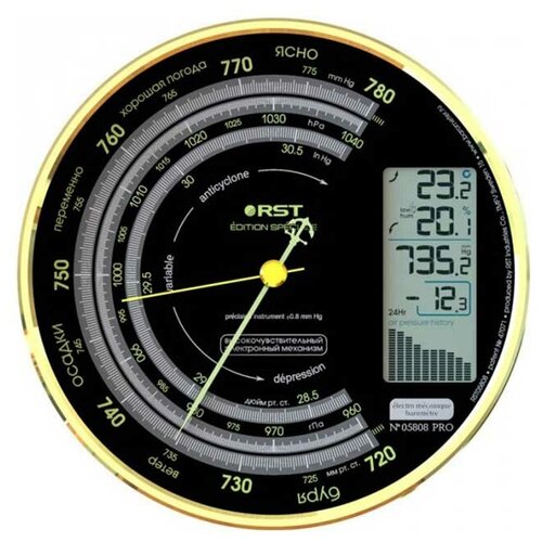 фото Часы настенные с барометром rst 05808