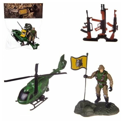 фото Игровой набор abtoys боевая сила вертолет, фигурка солдата и другие акссесуары, в пакете