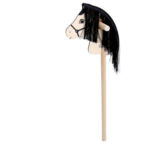 фото Игрушка «лошадка на палке» с волосами длина: 80 см нет бренда