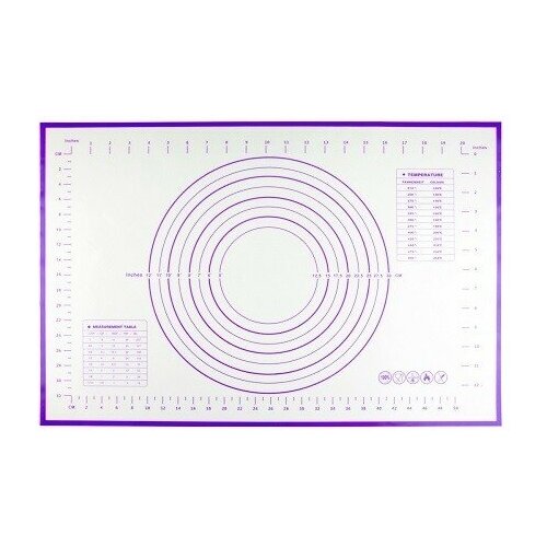 фото Силиконовый коврик с разметкой 60х40 см, фиолетовый bradex