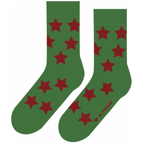 фото Носки unisex st. friday socks звездец зеленый, размер 34-37