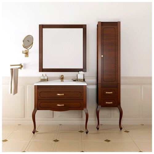 фото Мебель для ванной opadiris фреско 100 (тумба с раковиной + зеркало)