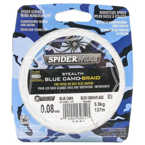фото "плетеная леска spiderwire stealth blue camo 137m 0,08mm 5,9kg"