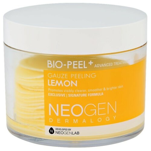 фото Диски для лица `neogen` bio-peel+ отшелушивающие с экстрактом лимона 30 шт