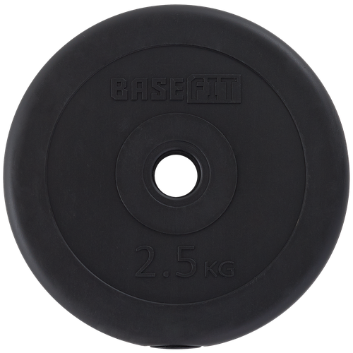 фото Диск пластиковый basefit bb-203 d=26 мм, черный, 2,5 кг