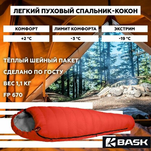 фото Спальный мешок bask trekking v2 600+ m терракотовый/серый тмн: r 6100-80215-r 6100-80215-r