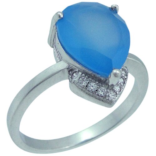 фото Balex кольцо 1405937525 из серебра 925 пробы с агатом природным и фианитом, размер 18