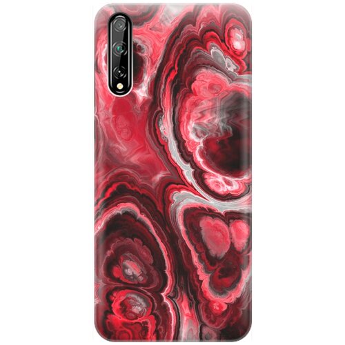фото Ультратонкий силиконовый чехол-накладка для huawei y8p / honor 30i с принтом "гранатовые краски" gosso
