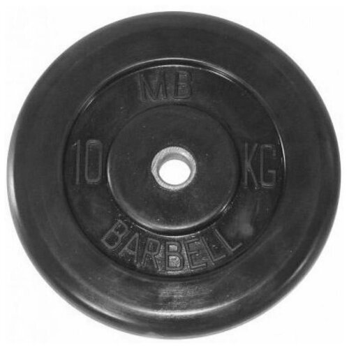 фото Диск mb- pltb51-10, 51 мм, 10 кг, обрезиненный mb barbell