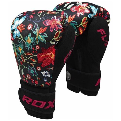 фото Боксёрские перчатки rdx fl-3 floral black - rdx - черный - 10 oz
