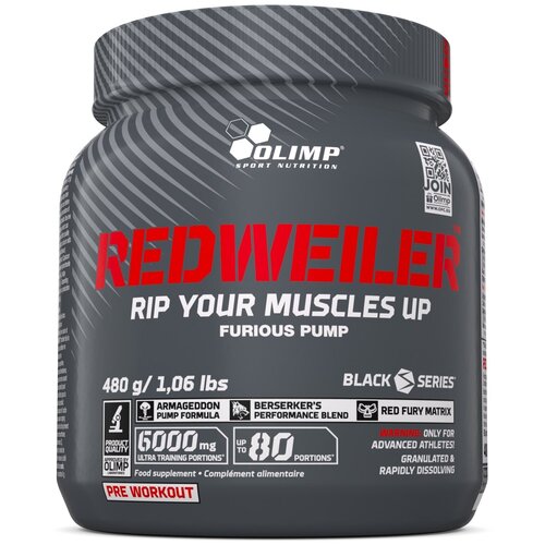 фото Предтренировочный комплекс olimp redweiler, 480 г. апельсин olimp sport nutrition