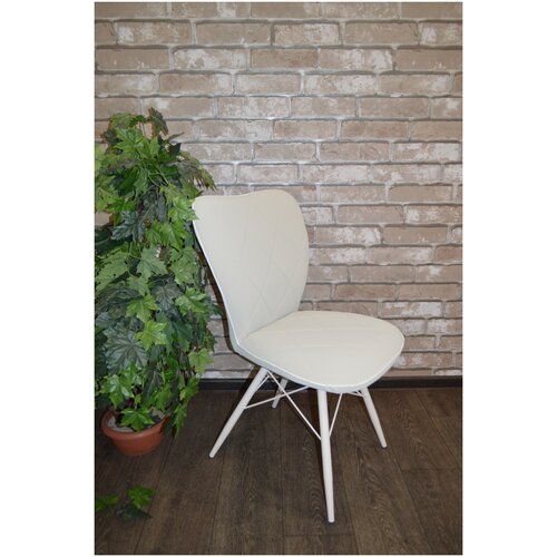 фото Evita /стул/стул риоха ноги белые ткань турин 01 св.серый,кант белый /стул на кухню/стул для гостиной/ /стул на металлических ножках/экокожа/кресло без подлокотников