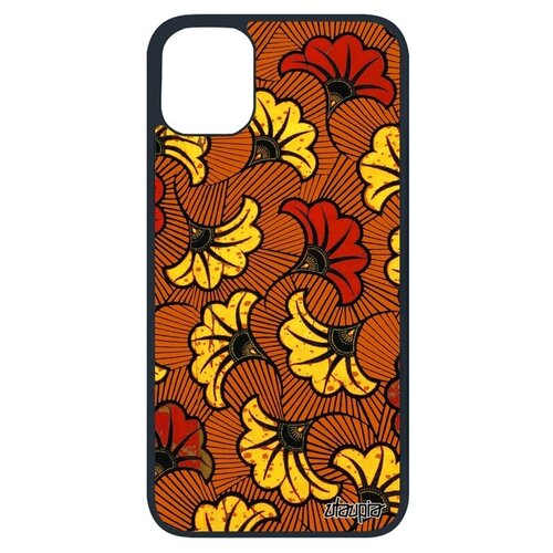 фото Красивый чехол на смартфон // iphone 11 pro // "африканский принт" цветочный стиль, utaupia, оранжевый