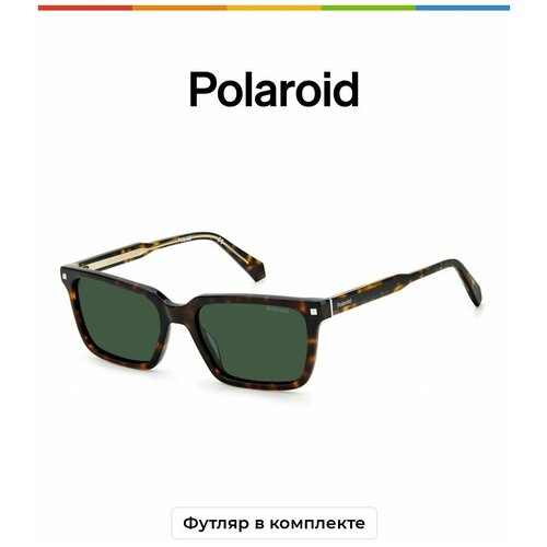 фото Солнцезащитные очки polaroid, коричневый, серый