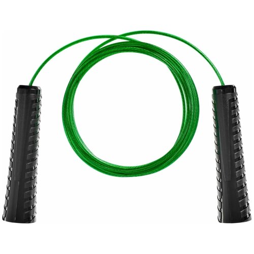 фото Скакалка bradex с металлическим шнуром для фитнеса 3 метра зеленая
