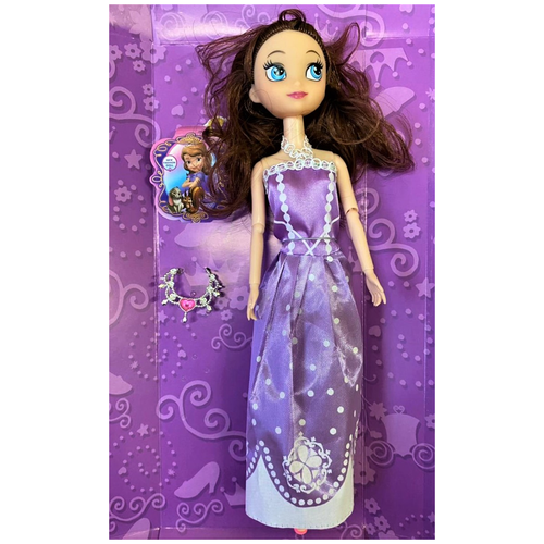 фото Игрушка для девочек кукла сладкая принцесса (в фиолетовом платье) big-store