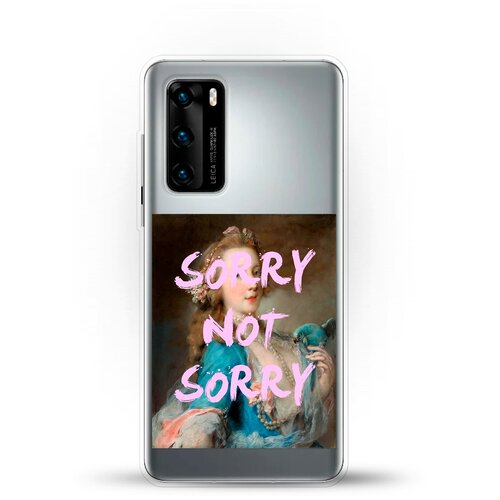 фото Силиконовый чехол sorry на huawei p40 andy & paul
