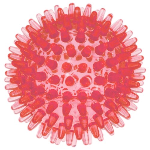 фото Мяч массажный 8 см прозрачный crystal zoo one, красный, 580c-8 zooone