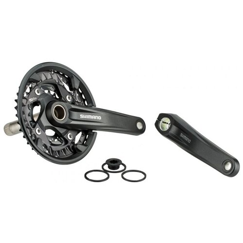 фото Шатун shimano mt500 175мм 40/30/40t для 3х10 скоростей с защитой черный efcmt500ex002c