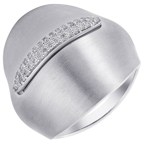 фото Jv кольцо из белого золота 585 пробы с бриллиантами sv-207r-ko-wg, размер 18