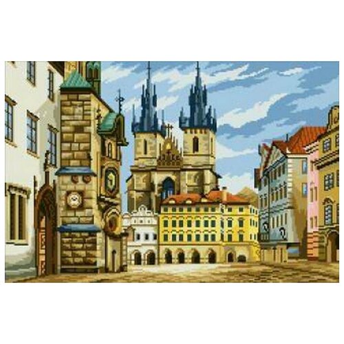 фото Алмазная мозаика замок, картина стразами алмазная живопись 43x66 см.