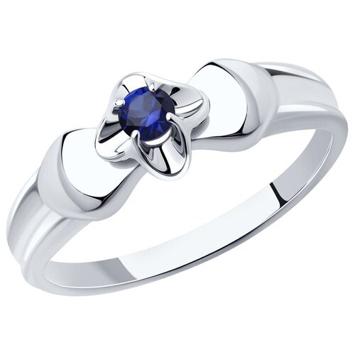 фото Diamant кольцо из серебра с родированием с корундом 94-310-00974-1, размер 19