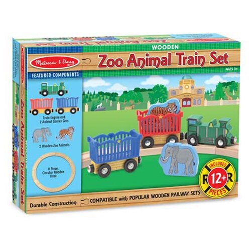 фото Игровой набор "железная дорога. животные зоопарк" melissa & doug