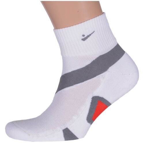 фото Мужские спортивные носки с махровым следом lorenzline белые, размер 25