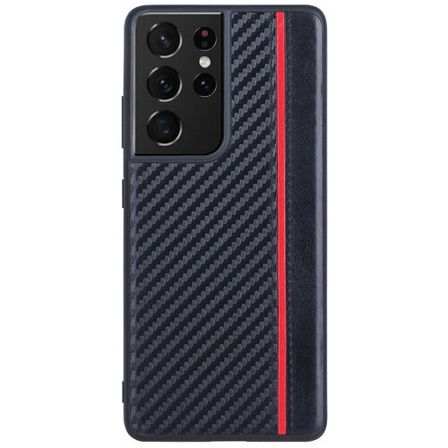 фото Чехол накладка для samsung galaxy s21 ultra sm- g998b, g- case carbon, черная g-case