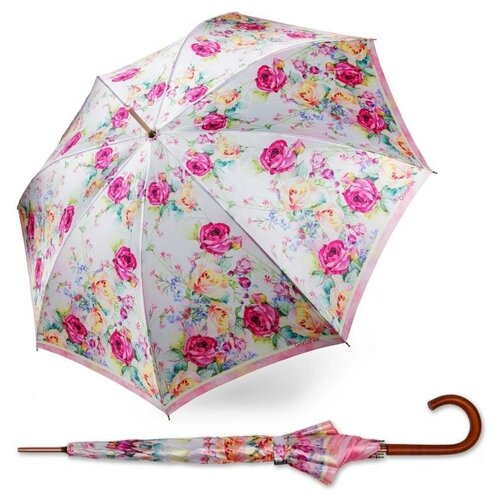 фото Женский зонт трость с деревянной ручкой крюк goroshek 618144-s-7