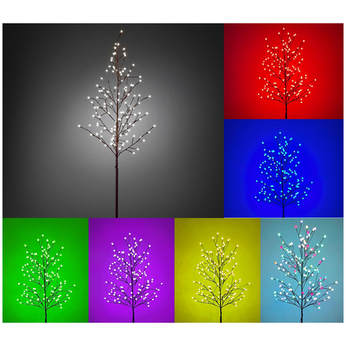 фото Светодиодная фигура для улицы дерево с пультом 1,6 метра 7 цветов, 136 ламп discovery massage