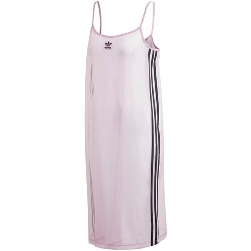 фото Платье-майка adidas, в спортивном стиле, прилегающее, миди, открытая спина, размер 36, розовый