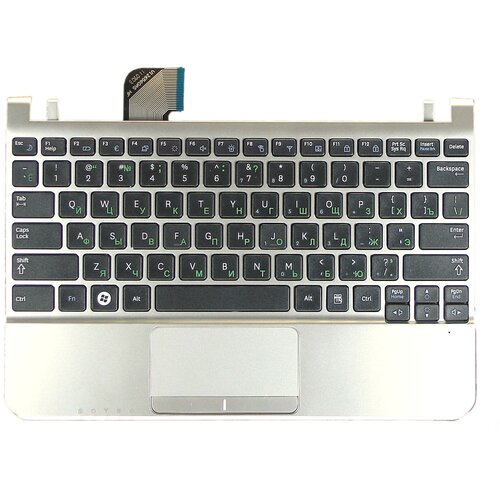 фото Клавиатура для ноутбука samsumg cnba5902985cbih топ-панель серебристая vbparts