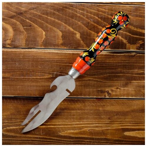фото Нож-вилка для шашлыка, с росписью mikimarket