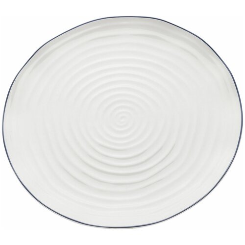 фото Kare design тарелка swirl, коллекция "водоворот" 31*3*31, фарфор, белый
