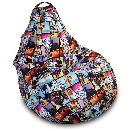 фото Mypuff кресло-мешок груша, размер xххl-комфорт, мебельный хлопок, gta v