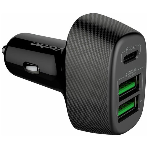 фото Автомобильное зарядное устройство dorten 3-port usb 42w car quick charger 2*qc3.0+pd3.0 и afc (samsung), fcp (huawei)