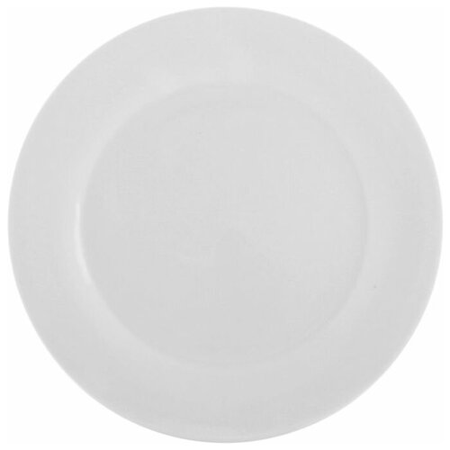 фото Тарелка обеденная с утолщённым краем white label, 25x25x2 см, цвет белый сима-ленд