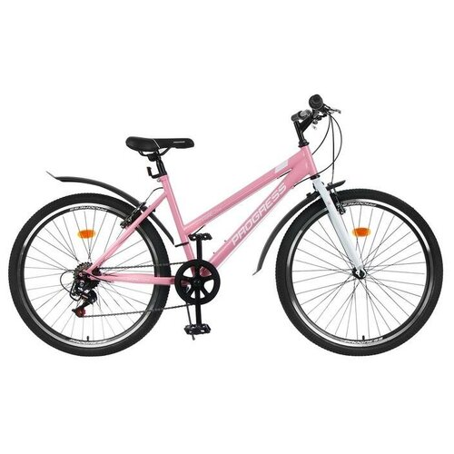 фото Велосипед 26" progress ingrid low, цвет розовый/белый, размер 17" progress 2009770 . yandex market