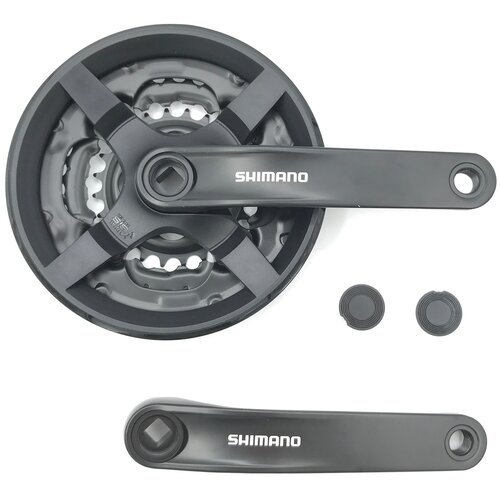 фото Shimano система shimano tourney fc- ty301 6/7/8ск (квадрат, 42/34/24t, 150mm, черная, защита)
